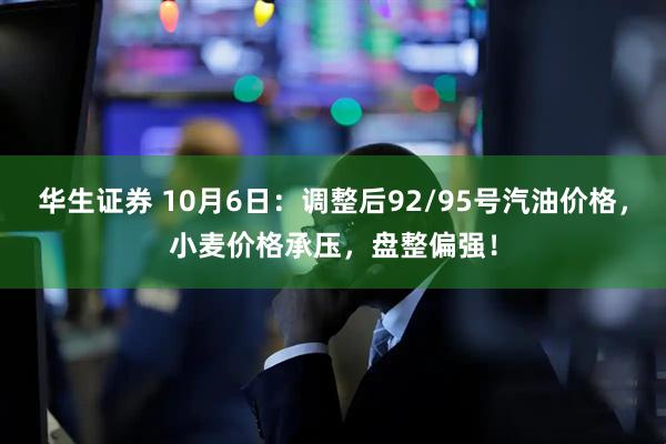华生证券 10月6日：调整后92/95号汽油价格，小麦价格承压，盘整偏强！