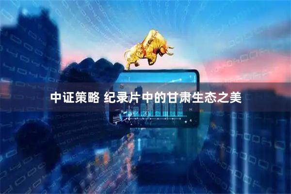 中证策略 纪录片中的甘肃生态之美
