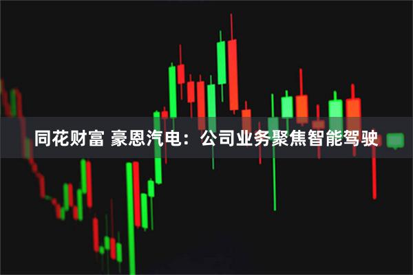 同花财富 豪恩汽电：公司业务聚焦智能驾驶