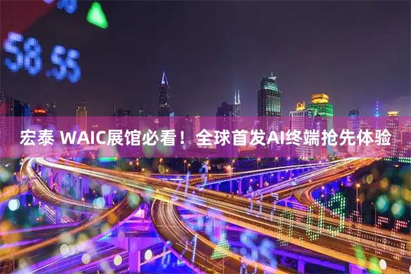 宏泰 WAIC展馆必看！全球首发AI终端抢先体验